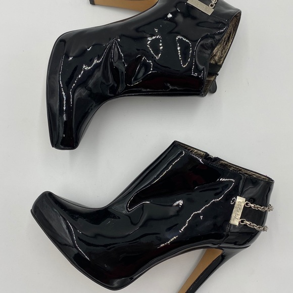Escada. Black patent leather booties. Size 40 - Picture 6 of 9
